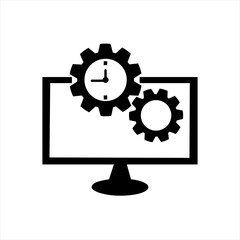 Time Management  Icon. Flat Design. Business Concept. 