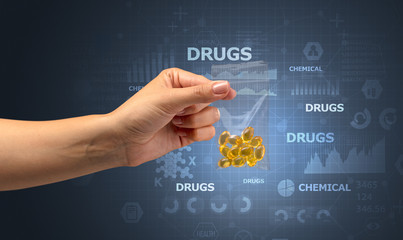 Handing over chemical healthy stuff.