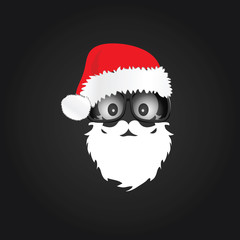 santa claus with chrismas hat illustration