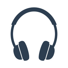 Headphone icon on white background