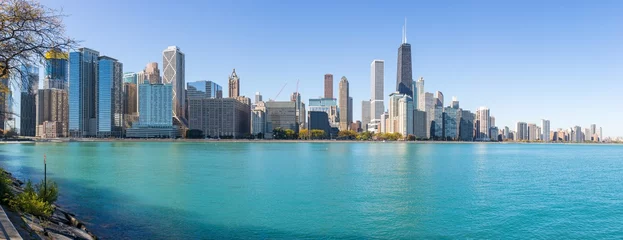 Fotobehang Uitzicht op het stadscentrum van Chicago © Vladimir