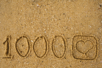 button like 1,000 time like a drawing on sand. Success in video blogging.