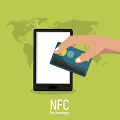 NFC technology icons icon vector illustration graphic design