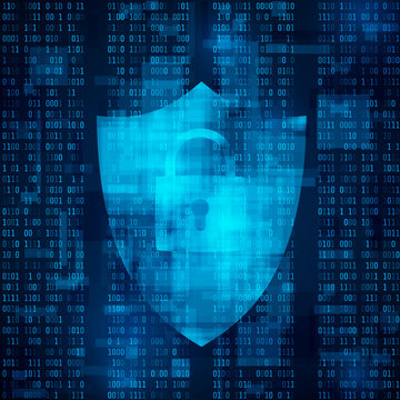 Encryption information concept. Internet sequrity system. Data protection. Vector background