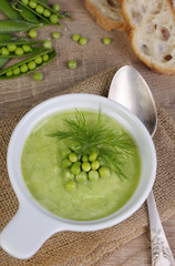 Pea soup puree