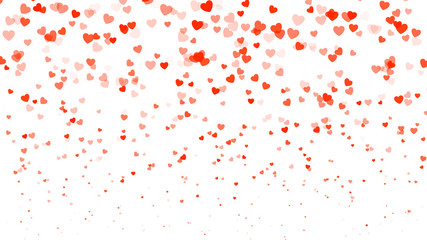 Heart halftone Valentine`s day background. Red hearts on white. Vector illustration