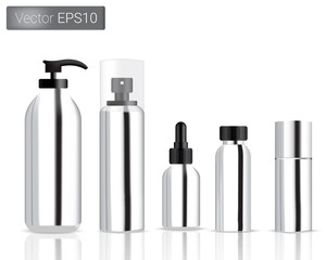 Metal Bottle Set Background Illustration