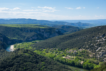 Obraz premium View of Ardeche Gorges