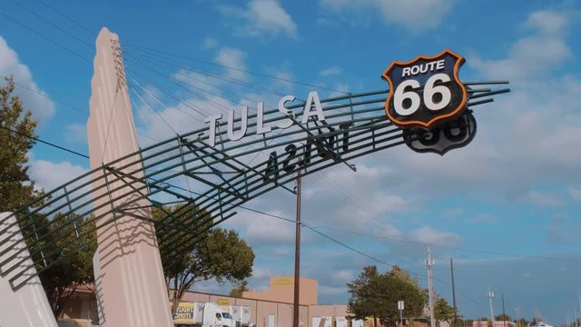 The famous Route 66 Gate in Tulsa Oklahoma