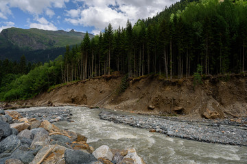 Stormy mountain river. Caucasus.