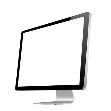 Vector image of a monitor in a flat style - vector