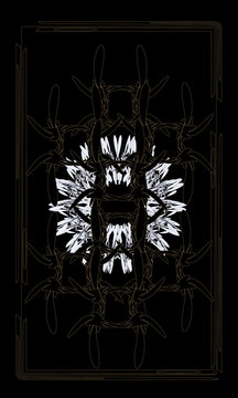 Tarot cards - back design.  Bronze grille - symbol of love and wisdom