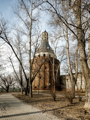 Fototapeta na wymiar The Tower of Dulo, Simonov Monastery. Moscow, Russia