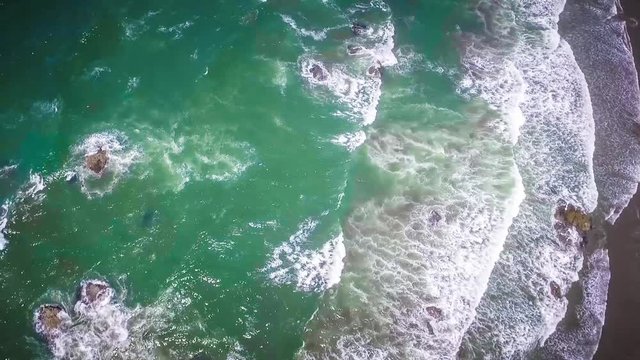 Flying above the waves