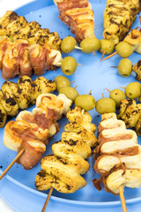 The Christmas cooking skewers