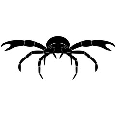 Vector image of crab silhouette