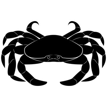 Vector image of crab silhouette