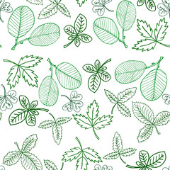 Color simple botanical abstract seamless pattern background