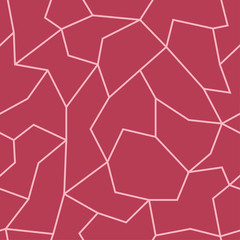 Polygonal seamless background. Geometric line cherry red pattern for wallpapers and textile