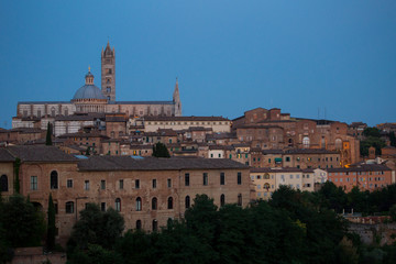 Fototapeta na wymiar Siena by night, Tuscany, Italy