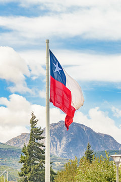 Chille Flag, Coyahique, Chile