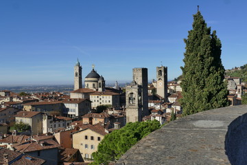 Fototapeta na wymiar Bergamo - panorama dalla Rocca