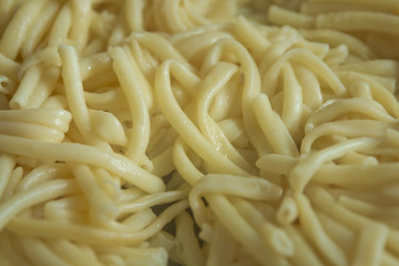 Fresh prepareted spagetti . Spaghetti spicy with seafood