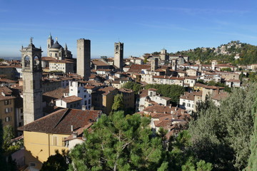 Fototapeta na wymiar Bergamo - panorama dalla Rocca