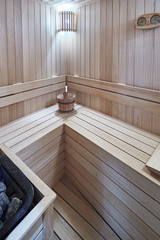 modern empty interior design wooden floor sauna