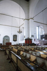Colombo, Sri Lanka - 11 February 2017: Interior of Wolvendaal Church - a Dutch Reformed Christian Colonial VOC Church