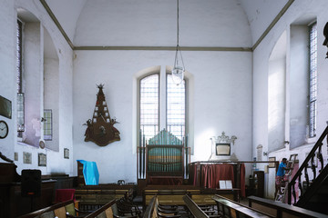 Colombo, Sri Lanka - 11 February 2017: Interior of Wolvendaal Church - a Dutch Reformed Christian Colonial VOC Church