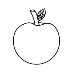 school apple back study elementary symbol vector illustration outline