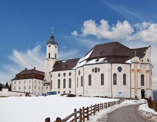 Viskirche, or Pilgrimage Church in village Vis, Bavaria, Germany