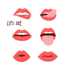 Fototapeta na wymiar Sexy lips with tongue