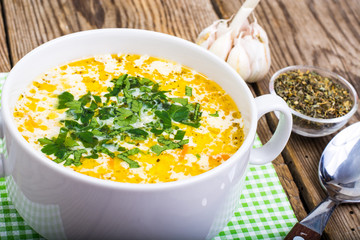 Milky vegetable diet soup