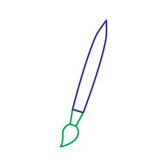school paint brush art color design icon vector illustration