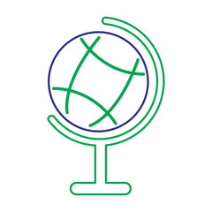 Obraz premium school globe map world study geographic knowledge
