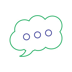 speech bubble message dialog chat vector illustration
