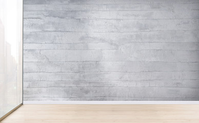 empty room interior decoration and wooden floor concept, decorative and home, office for hotel background