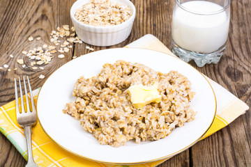 Oatmeal with butter