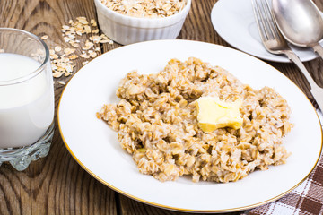 Oatmeal with butter