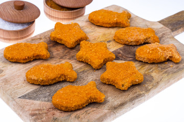 Children food. Nuggets from fishes