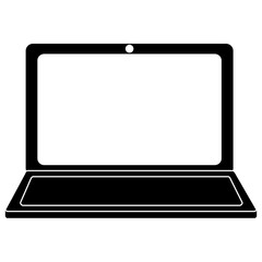 laptop wifi internet device gadget screen vector illustration black image