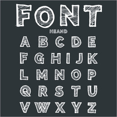 Font - pismo ręcznie rysowane  © Edwardkarczmarski