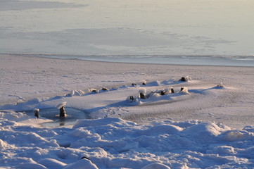 Eischollen auf der Ostsee 