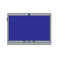 device technology tablet computer gadget vector illustration blue screen