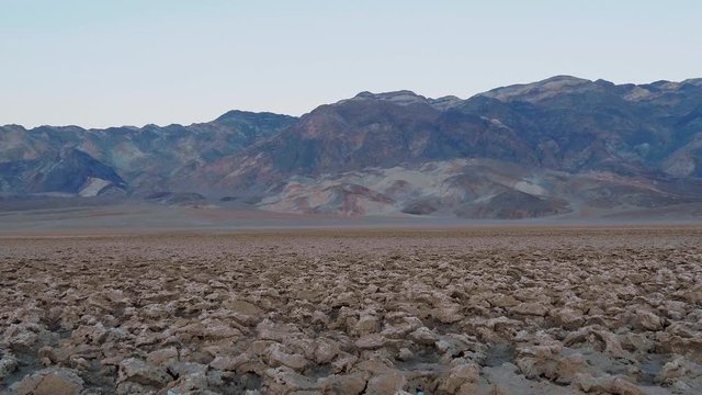 The crusty landscape of Devils Golf Course at Death Valley National Park
