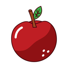 apple fruit fresh raw delicious vector illustration