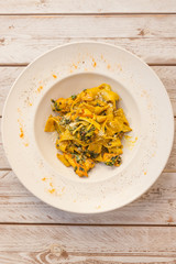 Fresh pasta with lentil