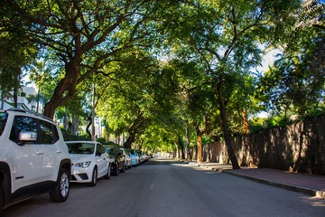 Puerto Banus. Streets of the city of Puerto Banus. Marbella, Costa del Sol, Andalusia, Spain. Picture taken – 21 november 2017.